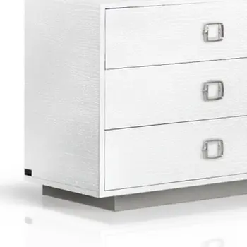 63" White Solid And Manufactured Wood Six Drawer Dresser
