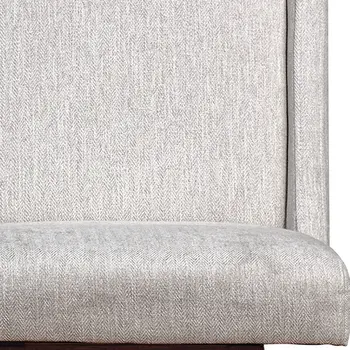 26" Beige and Brown Fabric and Solid Wood Counter Height Swivel Bar Chair