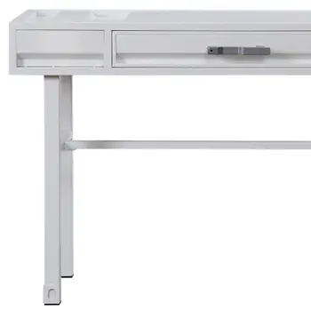 47" White Iron Vanity Table