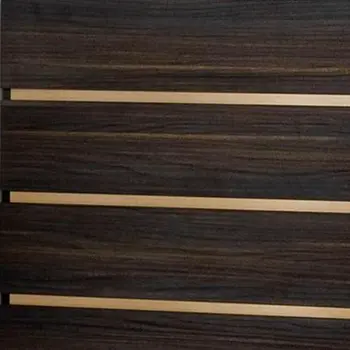 33" Drk Brown White Marble Manufactured Wood + Solid Wood Stainless Steel Five Drawer Chest