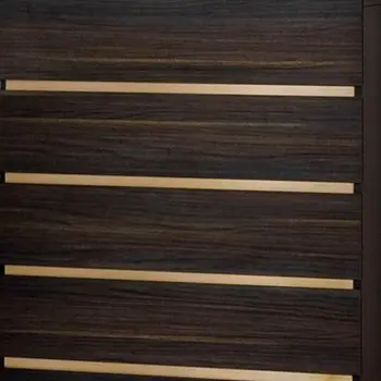 33" Drk Brown White Marble Manufactured Wood + Solid Wood Stainless Steel Five Drawer Chest