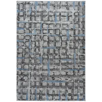 3' X 5' Grey Geometric Area Rug