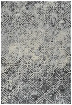 5' X 8' Grey Diamond Area Rug