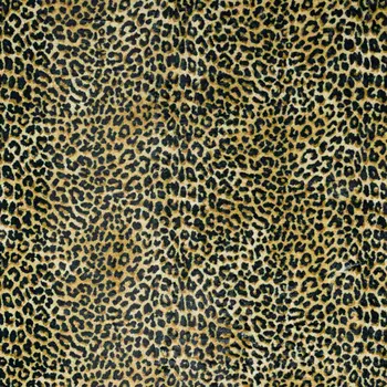 3' X 5' Black and Gold Leopard Print Shag Handmade Non Skid Area Rug