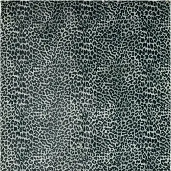 2' X 8' Black and Gray Leopard Print Shag Handmade Non Skid Runner Rug