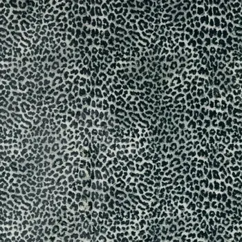 5' X 8' Black and Gray Leopard Print Shag Handmade Non Skid Area Rug