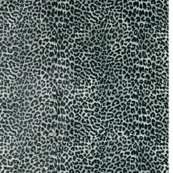 8' X 10' Black and Gray Leopard Print Shag Handmade Non Skid Area Rug