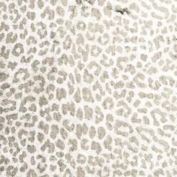 2' X 8' Beige and Cream Leopard Print Shag Handmade Non Skid Runner Rug