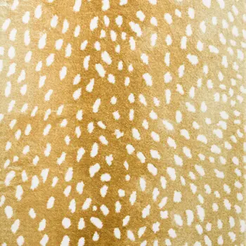 3' X 5' Gold Gazelle Print Shag Handmade Non Skid Area Rug