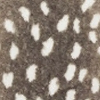 5' X 8' Beige Gazelle Print Shag Handmade Non Skid Area Rug