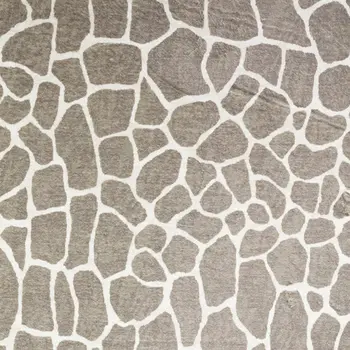 8' X 10' Beige Giraffe Print Shag Handmade Non Skid Area Rug