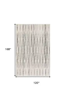 10' X 14' Ivory Ombre Tufted Handmade Area Rug
