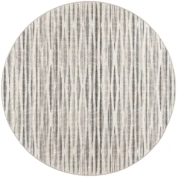 10' Ivory Round Ombre Tufted Handmade Area Rug