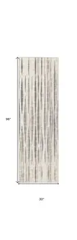 3' X 8' Ivory Ombre Tufted Handmade Runner Rug