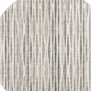 4' Ivory Round Ombre Tufted Handmade Area Rug