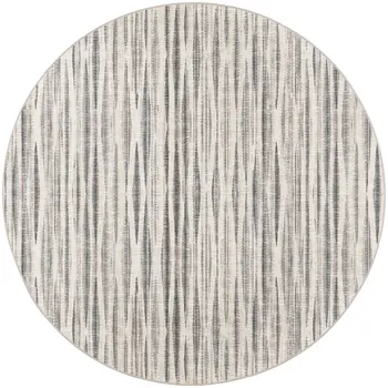 4' Ivory Round Ombre Tufted Handmade Area Rug