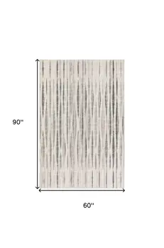5' X 8' Ivory Ombre Tufted Handmade Area Rug
