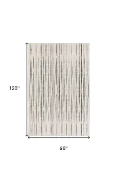 8' X 10' Ivory Ombre Tufted Handmade Area Rug