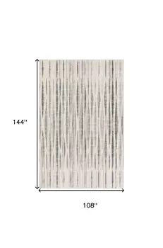 9' X 12' Ivory Ombre Tufted Handmade Area Rug