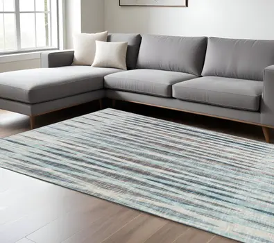 10' X 14' Blue Ombre Tufted Handmade Area Rug