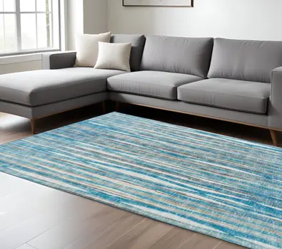 10' X 14' Blue Ombre Tufted Handmade Area Rug