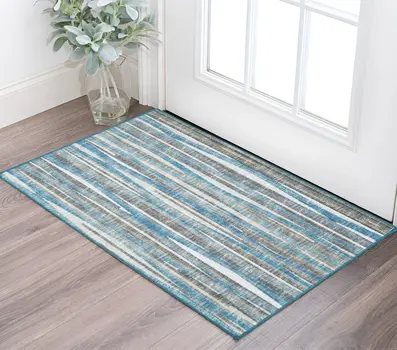 2' X 3' Blue Ombre Tufted Handmade Area Rug