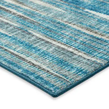 3' X 10' Blue Ombre Tufted Runner Rug