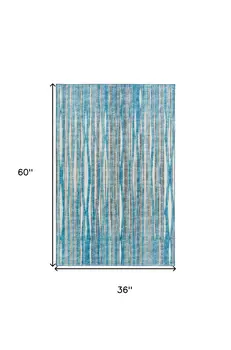 3' X 5' Blue Ombre Tufted Handmade Area Rug