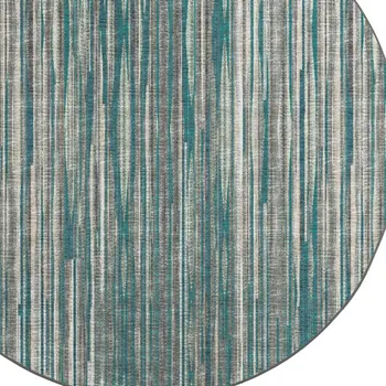 10' Blue Round Ombre Tufted Handmade Area Rug