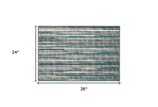 2' X 3' Blue Ombre Tufted Handmade Area Rug