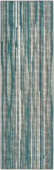 3' X 10' Blue Ombre Tufted Runner Rug