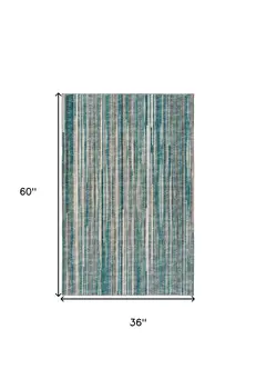 3' X 5' Blue Ombre Tufted Handmade Area Rug