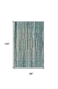 8' X 10' Blue Ombre Tufted Handmade Area Rug