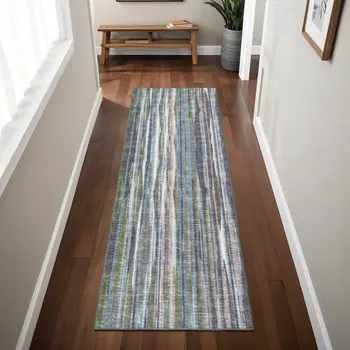 3' X 8' Purple Ombre Tufted Handmade Runner Rug
