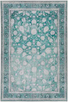 8' X 10' Blue Oriental Distressed Non Skid Area Rug