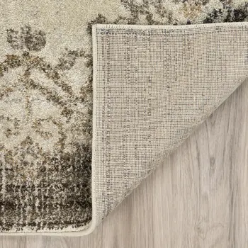 10' X 13' Beige and Brown Oriental Area Rug