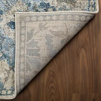 5' X 8' Blue Oriental Area Rug