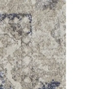 3' X 5' Ivory Oriental Distressed Area Rug