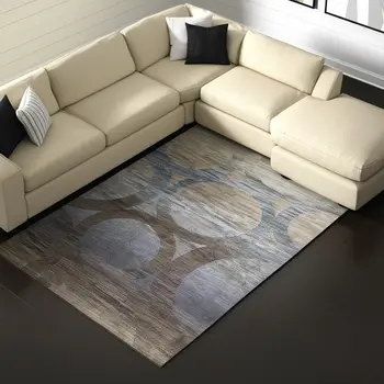 10' X 13' Brown and Beige Abstract Area Rug
