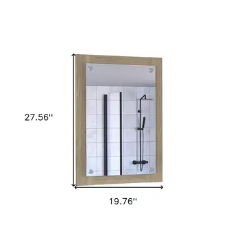 28" Wood Framed Bathroom Vanity Mirror