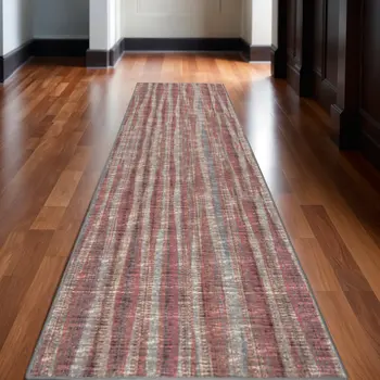 3' X 12' Pink Ombre Tufted Handmade Runner Rug