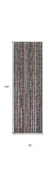 3' X 12' Brown Ombre Tufted Handmade Runner Rug