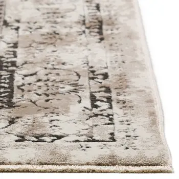 3' X 5' Black Oriental Area Rug With Fringe
