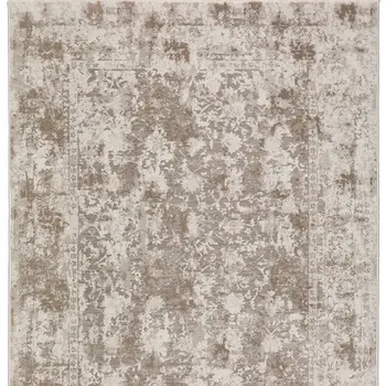 9' X 13' Brown Oriental Area Rug With Fringe