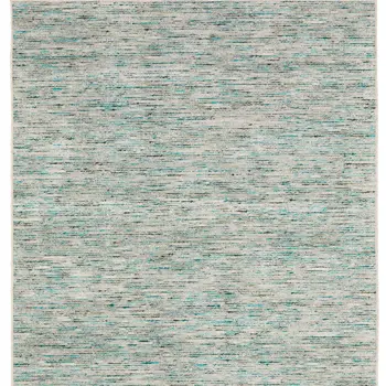5' X 8' Green Wool Hand Loomed Handmade Area Rug