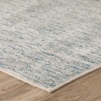 5' X 8' Blue Wool Hand Loomed Handmade Area Rug