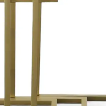 24" Gold Glass Rectangular End Table