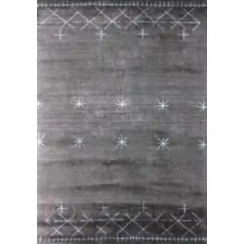 8' X 11' Sliver And Charcoal Ombre Hand Loomed Area Rug