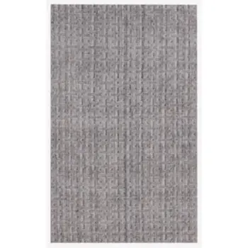 8' X 10' Tan And Charcoal Hand Loomed Area Rug