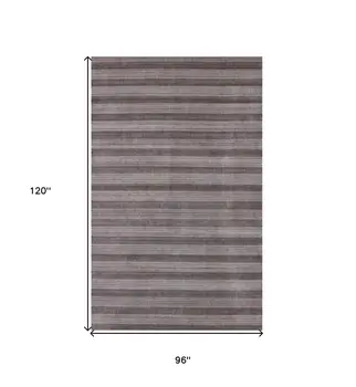 8' X 10' Rust And White Hand Loomed Area Rug